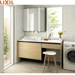 【LINEクーポン配布中】洗面化粧台 ルミシス 間口1518mm(本体間口1500mm) LIXIL リクシル 3面鏡 セットプラン 受注生産品 メーカー直送 4トン車配送