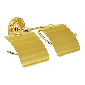 真鍮 ペーパーホルダー(POLiSH BRASSシリーズ)横2連 金色 アンティーク ブラス 雑貨 [640789] ゴーリキアイランド