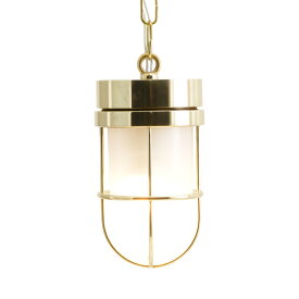 真鍮 ペンダントライト(くもりガラス＆LEDランプ)P6000 FR LE 金色 アンティーク ブラス 雑貨 [750498] ゴーリキアイランド