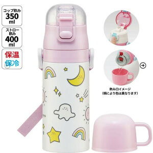 �yLINE�N�[�|���z�z���z�q���p2WAY�{�g�� �R�b�v���X�g���[ 400ml/350ml �V�i�Ղ��� �X�P�[�^�[ Skater [4973307670572] SKCP3