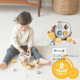 4/23はまとめ買いがお得！2BUY3%OFF！3BUY5%OFF！★【積み木・パズル・くるま・おもちゃ】Polar B ポーラービー ソーティングプルトイ・はりねずみ[TYPR44025] 北欧テイスト 男の子 女の子 ベビー赤ちゃん 出産祝いに プレゼント