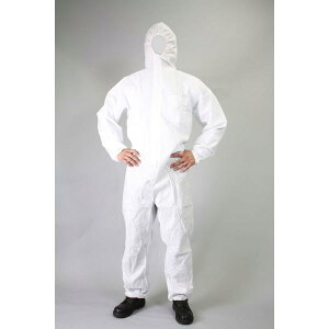 プロツール PT-2   フード付きカバーオール 不織布保護服 日光物産株式会社 使い捨て つなぎ保護服 白 防護服