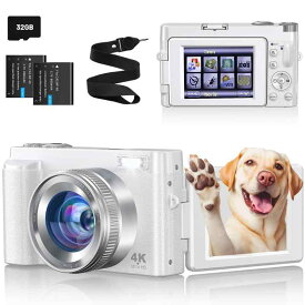 Zostuic デジカメ 4K 4800万画素 デジタルカメラ 180度回転スクリーン 自撮り便利 16倍デジタルズーム 手振れ補正 オートフォーカス 3インチ大画面 コンパクト ウェブカメラ 旅行 修学旅行 初心