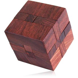 Morikuru(モリクル) シタン製 からくりパズル 70mm 正方形 立体パズル 12ピース 木製 木製パズル SG Wonder zone TK01-04