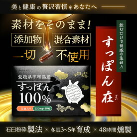 すっぽん在 サプリメント 愛媛県産 高級すっぽん まるごと100%使用 アミノ酸 コラーゲン スタミナ 健康維持 肌ツヤ 230mg×30粒 1ヶ月分