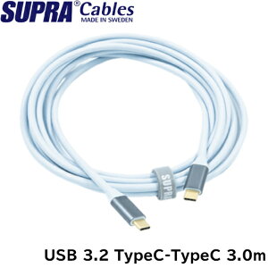 SUPRA X[v USBP[u USB3.2 TypeC-TypeC ő10Gbps ő60W(3A) iSUPER HIGH SPEED nC] 24bitHDI[fBI0.5m/1.0m/2.0m/3.0mSAEC TGN}R[X