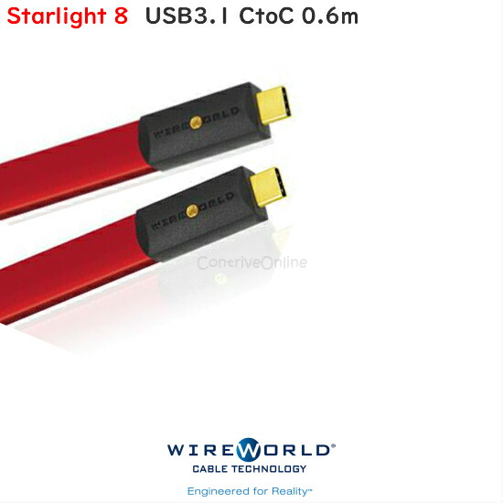 安い WIREWORLD ワイヤーワールドUSB3.1ケーブル TypeC-TypeC S3CC チープ 0.6mStarlight8