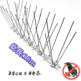 鳥よけ 鳩よけ カラスよけ ステンレス スパイク 【総長10m】 ベランダ 鳩よけ 窓脇 鳩よけ ステンレスとげシート 鳥よけピン 鳥よけスパイク 鳥よけ針 野良猫よけ イタチ 侵入対策 アンテナ 鳥鳴き声防止 鳥フン害防止