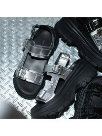 【公式】オールスター トレックウエーブ サンダル 厚底 CONVERSE コンバース シューズ・靴 サンダル ブラック シルバー【送料無料】[Rakuten Fashion]