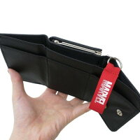 送料無料マーベル三つ折り財布ホワイトブラッククラックスジュニアウォレットギフトこども小学生キッズ財布子供コインケースパスケース定期入れリール付き伸びる伸縮かわいい