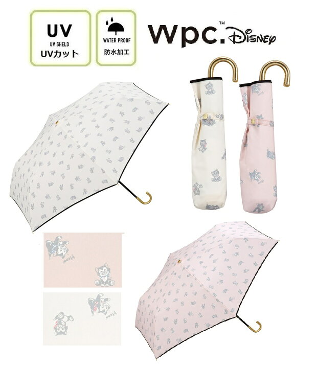 楽天市場 Wpc ワールドパーティds045 019 Disney ディズニー フィガロ キャンディリボン Mini ミニ 晴雨兼用 折傘 クークー