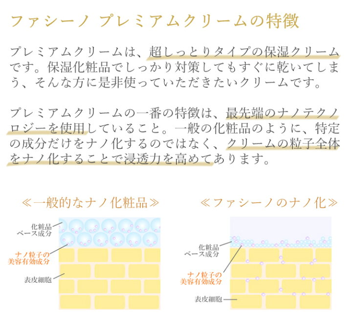 楽天市場】ファシーノ プレミアムクリーム 34g 医薬部外品 最先端技術 