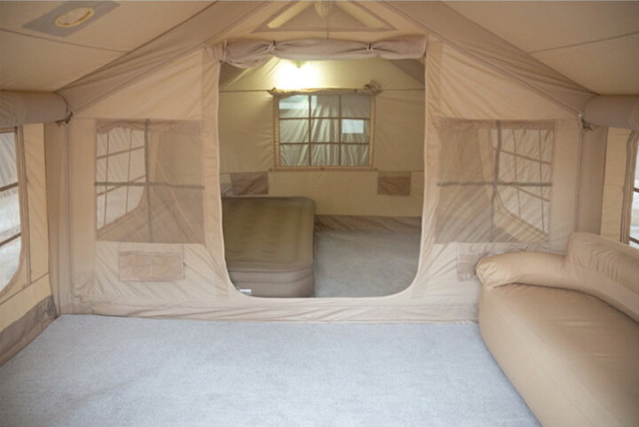 楽天市場】coody エアテント13.6専用 カーペット【日本公式ストア】国内保証対応【前室・後室セット】インナーマット ラグ リビングシート  フロアマット 滑り止め加工 毛足13mm ふかふか お座敷スタイル 冬キャンプ : coody-グランピングエアテント