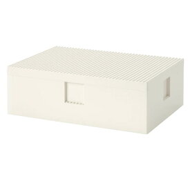 BYGGLEK ビッグレク レゴ®ボックス（大サイズ） ふた付き, 35x26x12 cm クリスマス 収納ボックス IKEA