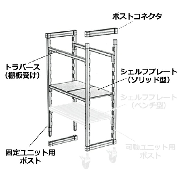 楽天市場】キャンブロ カムシェルビング（プレミアム）固定式 ソリッド 