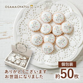 お世話になりましたお菓子 メッセージ入り ビスケット ギフトボックス 約50粒入り お菓子 アイシング クッキー プチギフト ギフト プレゼント 感謝 ありがとうございます 退職 異動 転勤 引っ越し 結婚式 内祝い 快気内祝 大量 大袋 お配り おうさまのおやつ