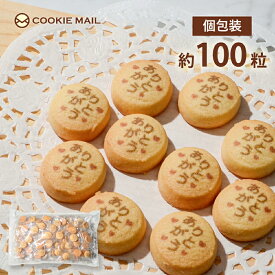 ありがとうクッキー お菓子 個包装 大量 メッセージ クッキー 約100粒入り イベント お配り 夏ギフト ギフトスイーツ プチギフト お礼 感謝 お返し プレゼント 人気 個包装 職場 退職 挨拶 出産内祝い 結婚祝い 引っ越し 贈り物