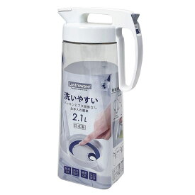 岩崎工業 タテヨコ シームレスピッチャー 2.1L ラストロウェア K-1286【冷水筒 横置き 縦置き 耐熱/ピッチャー プラスチック/麦茶ポット 洗いやすい/パッキン一体型/日本製】
