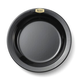 23cm プレート ブラック 富士ホーロー Remo レモ RM-23PL 【 皿 ラウンドプレート 食器 琺瑯 ほうろう 黒 アウトドア キャンプ バーベキュー 】