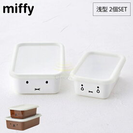 ミッフィー ボリス フェイス 浅型角容器 2個セット 富士ホーロー【miffy boris シンプルフェイス グッズ/ホーロー容器/保存容器/琺瑯容器/ほうろう/ディックブルーナ/送料無料/あす楽】