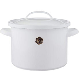 月兎印 ホーロー シチューポット 21cm 5L IH対応【 IH 200v対応 野田琺瑯 両手鍋 深型 寸胴鍋 深鍋 ホーロー鍋 琺瑯鍋 カレー鍋 シチュー鍋 日本製 送料無料 】