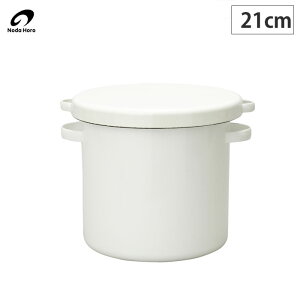 野田琺瑯 ラウンドストッカー 21cm 7L ホーロー容器 WRS-21 【 ホーロー 琺瑯 保存容器 米びつ 味噌 みそ 梅干し 漬物容器 容器 ぬか漬け 野田 日本製 送料無料 】