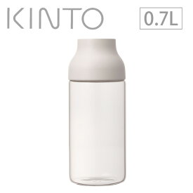 キントー カプセル ウォーターカラフェ 0.7L ホワイト 22968 KINTO CAPSULE 【ガラス/冷水筒/ピッチャー/スリム/水差し/ジャグ/あす楽】