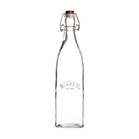 キルナー スクエア クリップトップボトル 1L 38-2029-00 KILNER SQUARE CLIP TOP BOTTLE【ガラスボトル 調味料入れ/オイルボトル 調味料ボトル ガラス 保存瓶/ガラス瓶 蓋付/保存容器】