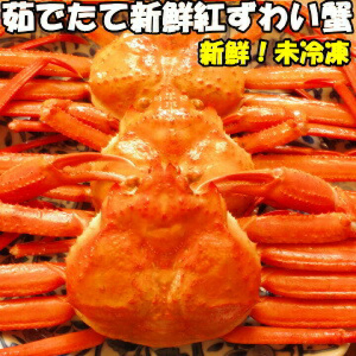 楽天市場 年内配送受付終了 カニ 訳あり 紅ずわいがに 約2kg 4 ７尾 大 小混合 未冷凍 水揚げ当日出荷 甘みを感じる新鮮 ボイル 蟹 送料無料 国産 鳥取 境港 直送 かに 姿 茹で 生食用 わけあり 紅ずわい蟹 紅ずわいかに 紅ズワイガニ 紅ズワイカニ 紅ズワイ蟹
