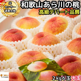 桃 和歌山 お中元 早割 ギフト 早割 特秀 2kg 6玉 大玉 あら川の桃 高級デパート品質 あらかわの桃 JA紀の里西部流通センター直送 荒川の桃 早生 白鳳 白桃 予約 フルーツ 果物 御中元 送料無料 2024 予約