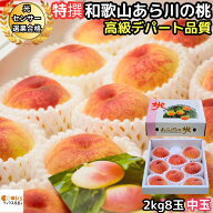 桃 お中元 ギフト 和歌山 白鳳 白桃 あら川の桃 特秀 2kg 8玉 高級デパート品質 あらかわの桃 JA紀の里西…