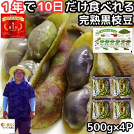 枝豆 黒枝豆 丹波篠山 大粒 丹波 黒大豆 黒豆 予約 完熟 えだまめ 美味しい 2kg 500g×4袋入 レシピ付 兵…