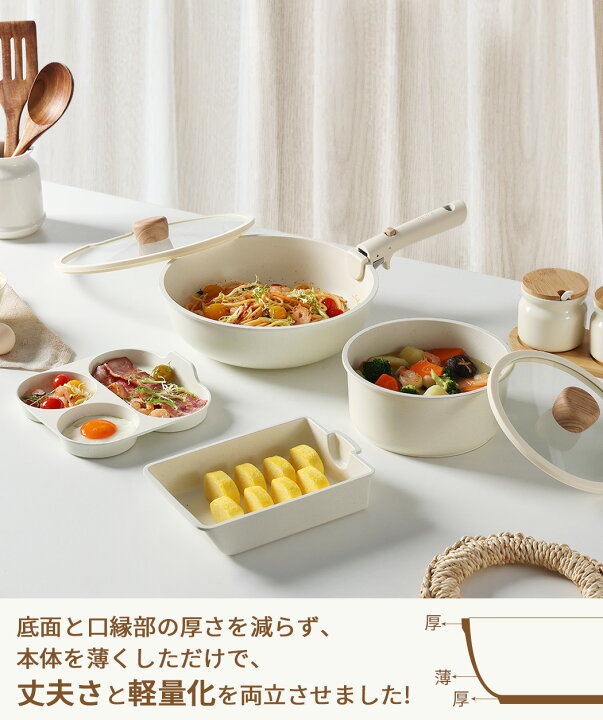 楽天市場】＼☆2700円クーポン☆／CAROTE カローテ フライパン セット 