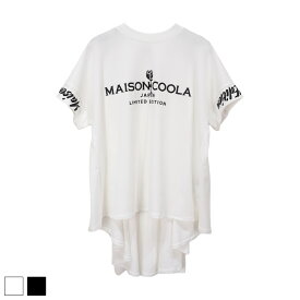 《 MAISON COOLA プリント フレア TOPS ホワイト 【 送料無料 】》トップス フレンチスリーブ ロゴ フレアトップス 春 夏 秋 冬 オールシーズン カジュアル キレイめ モード ストリート スポーティ 新作 個性的 おしゃれ かわいい レディース レディースファッション