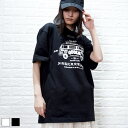 【 SALE / 30%OFF 】《 COOLA BUS プリント ルーズ Tシャツ ブラック 》 トップス カットソー 半袖 TOPS Tee ティーシャツ バス 車 漢字 ロゴ 日本製 ワッペン 発砲プリント ユニセックス レディース メンズ 春 夏 カジュアル スポーティ キレイめ ストリート SALE