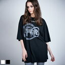 《 COOLA MADE ペイント Tシャツ ブラック 》 クーラ トップス TOPS ティーシャツ 半袖 半袖ティーシャツ ハンドペイント ロゴ プリント ルーズシルエット ワッペン ユニセックス おしゃれ レディース カジュアル ストリート スポーティ モード きれいめ レイヤード