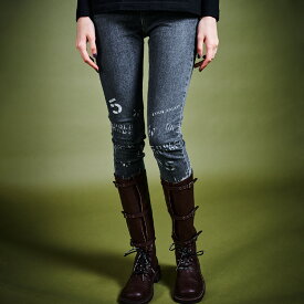 《 COOLA MADE ホワイト ペイント スキニー 》 クーラ ボトムス BOTTOMS パンツ PANTS デニム デニムパンツ DENIM ハンドペイント ロゴ 犬 DOG ドッグ スキニーデニム スキニーパンツ ヴィンテージ おしゃれ レディース カジュアル ストリート スポーティ モード きれいめ