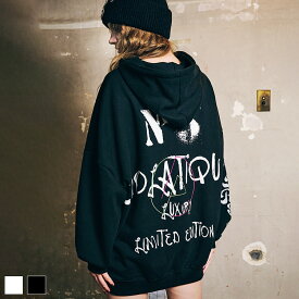 直営限定ITEM《 COOLA No.5 プリントフーディー ブラック 》 COOLA クーラ TOPS トップス スウェット フーディー パーカー ルーズシルエット 刺繍 カラフル プリント ユニセックス おしゃれ レディース カジュアル ストリート レディースファッション メンズ