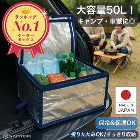 保冷バッグ 大容量 50L 折りたたみ クーラーボックス 大型 業務用 保冷ボックス 保冷バック 大容量 自立 軽量 高保冷力 CGBOX50L レジカゴバッグ レジかご 保冷 アウトドア キャンプ イベント 車載 丈夫 頑丈 保冷剤 防災 サンヨウキ 日本製