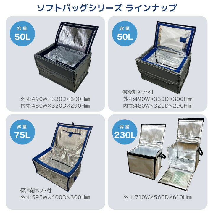 楽天市場】SANYOKI 業務用 オリコン用 保冷バッグ CGBOX75L+N 75L 