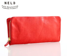 【選べるノベルティ付】 NELD ネルド プエブロF ラウンドファスナー長財布 （カラー：レッド） AN224 | 財布 長財布 ブランド ウォレット ロングウォレット 小物 就職祝い | プレゼント ギフト