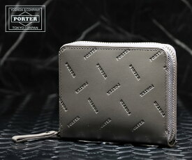 ポーター エンチェイス ウォレット 007-02284 （カラー：グレー） | ラウンドファスナー折り財布 007-02284 吉田カバン PORTER ENCHASE ポーター財布 財布 ブランド 二つ折り財布 2つ折り 革 ウォレット レザー メンズ 日本製 プレゼント