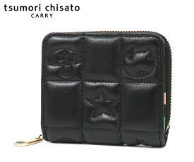 【選べるノベルティ付】 tsumori chisato ツモリチサト ネコキルティング 折財布 （カラー：ブラック） 057821 | ギフト プレゼント