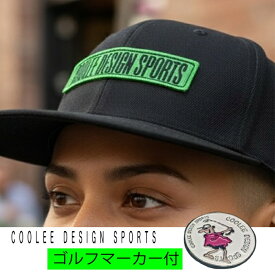ゴルフキャップ メンズ GOLF 帽子 おしゃれ CAP フラットバイザー ロゴ ワッペン シンプル フリーサイズ 全3色 coolee design sports