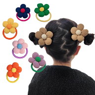 花 フラワー ヘアゴム 子供 キッズ ヘアアクセサリー大きめ お花 ハンドメイド 髪ゴム 飾り ゴム 幼児 保…