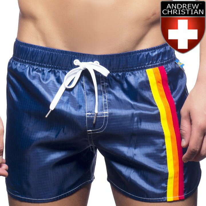 楽天市場 メンズ水着 海パン ブランド ショート丈 トランクスタイプ水着 男性水着 Andrew Christian アンドリュークリスチャン スイムショーツcalifornia Collection 7624 クールスタイル