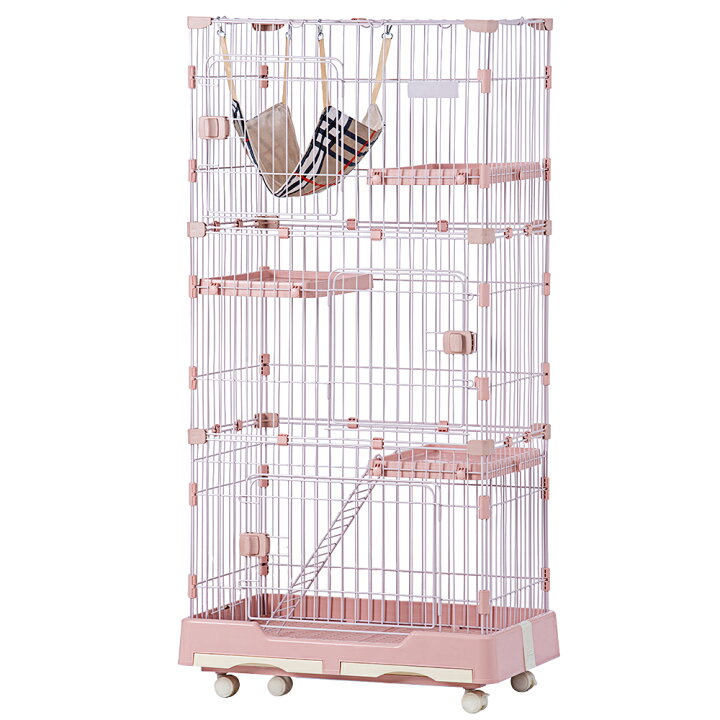 楽天市場】【P5倍+最大5000円クーポン！】【全色入荷】猫ケージ 3段 