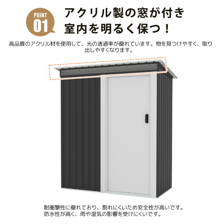 楽天市場】【2タイプ】物置 物置き 屋外用 物置 引き戸タイプドア 屋外 