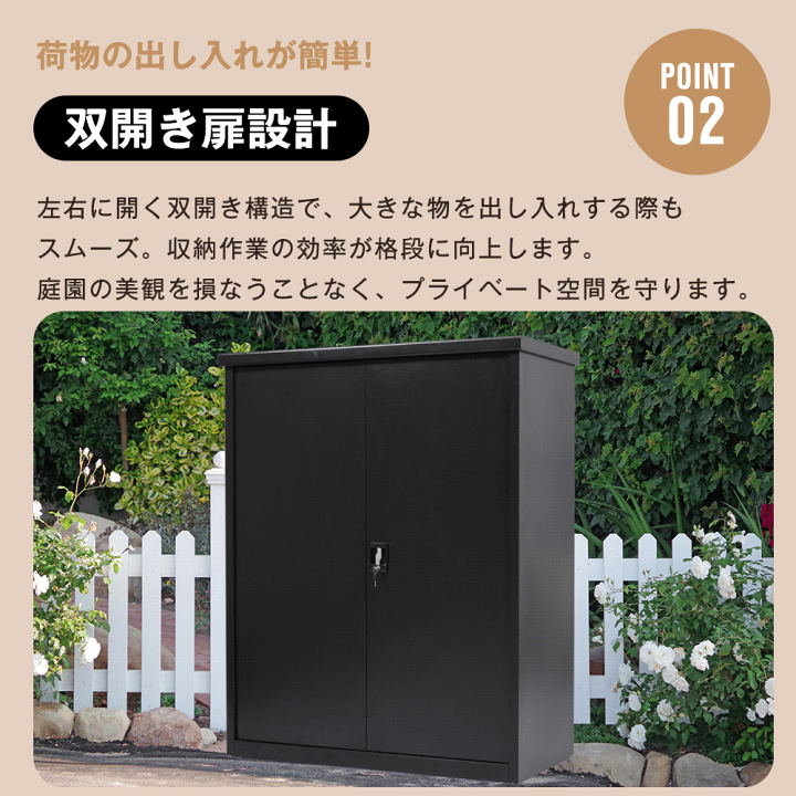 楽天市場】【レビュー特典付き】【可動棚2個付き】物置 屋外 大型物置