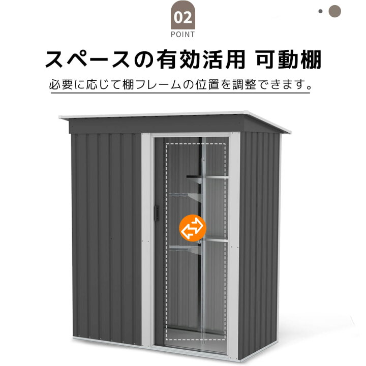 楽天市場】【全店P5倍！4/20限定】【2タイプ】物置 物置き 屋外用 物置 